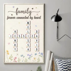 Forever Connected By Heart - Family Personalized Custom Vertical Poster - Gift For Family Members, Siblings, Brothers, Sisters, Best Friends -Pawfect House Store 6757c1c1aef73