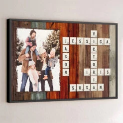 Custom Photo Heart Full Of Love, Home Full Of Family - Family Personalized Custom Horizontal Poster - Christmas Gift For Family Members