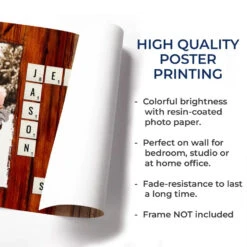 Custom Photo Heart Full Of Love, Home Full Of Family - Family Personalized Custom Horizontal Poster - Christmas Gift For Family Members -Pawfect House Store 6757d39ecda25