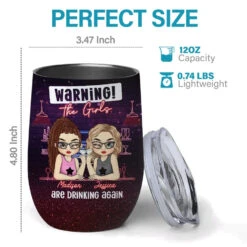 The Girls Are Drinking Again - Bestie Personalized Custom Wine Tumbler - Gift For Best Friends, BFF, Sisters -Pawfect House Store 6757f7d8570f5