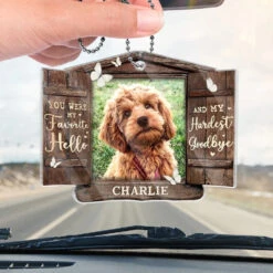Custom Photo Unconditional Love In A Furry Package - Memorial Personalized Custom Car Ornament - Acrylic Custom Shaped - Sympathy Gift For Pet Owners, Pet Lovers -Pawfect House Store 675814ab74a28