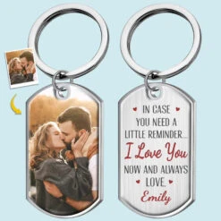 Custom Photo I Love You Now And Always - Couple Personalized Custom Keychain - Gift For Husband Wife, Anniversary