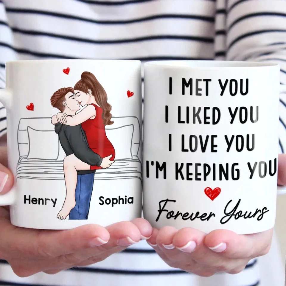 Every Heartbeat Whispers Your Name - Couple Personalized Custom Mug - Gift For Husband Wife, Anniversary 4 Every Heartbeat Whispers Your Name - Couple Personalized Custom Mug - Gift For Husband Wife, Anniversary - Image 4