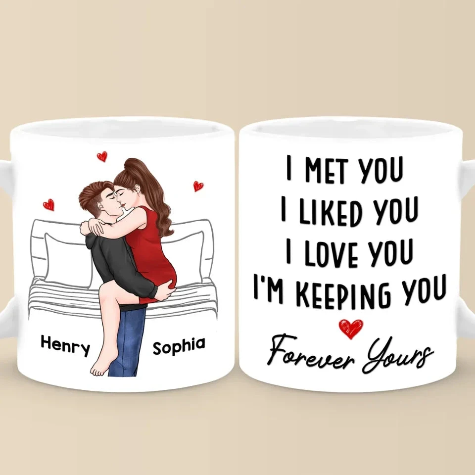 Every Heartbeat Whispers Your Name - Couple Personalized Custom Mug - Gift For Husband Wife, Anniversary 1 Every Heartbeat Whispers Your Name - Couple Personalized Custom Mug - Gift For Husband Wife, Anniversary