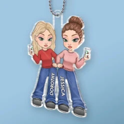 Friends Don’t Let Friends Do Silly Thing Alone - Bestie Personalized Custom Car Ornament - Acrylic Custom Shaped - Gift For Best Friends, BFF, Sisters -Pawfect House Store 6758fa15d36b6