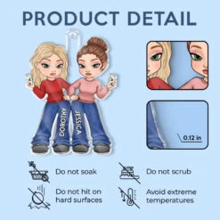 Friends Don’t Let Friends Do Silly Thing Alone - Bestie Personalized Custom Car Ornament - Acrylic Custom Shaped - Gift For Best Friends, BFF, Sisters -Pawfect House Store 6758fa205a5f3