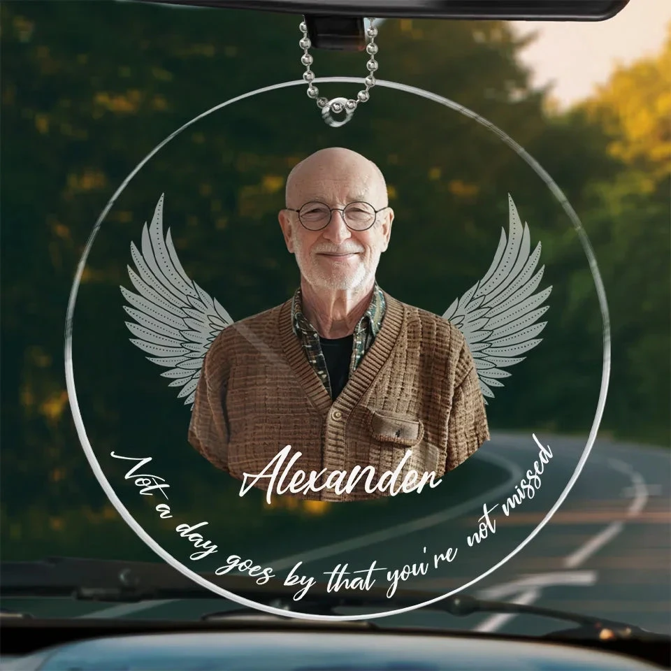 Custom Photo Greatly Loved, Deeply Missed - Memorial Personalized Custom Car Ornament - Acrylic Custom Shaped - Sympathy Gift For Family Members 1 Custom Photo Greatly Loved, Deeply Missed - Memorial Personalized Custom Car Ornament - Acrylic Custom Shaped - Sympathy Gift For Family Members