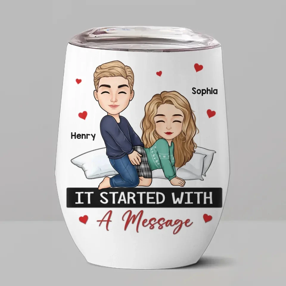 In Your Eyes, I See My World - Couple Personalized Custom Wine Tumbler - Gift For Husband Wife, Anniversary 2 In Your Eyes, I See My World - Couple Personalized Custom Wine Tumbler - Gift For Husband Wife, Anniversary - Image 2