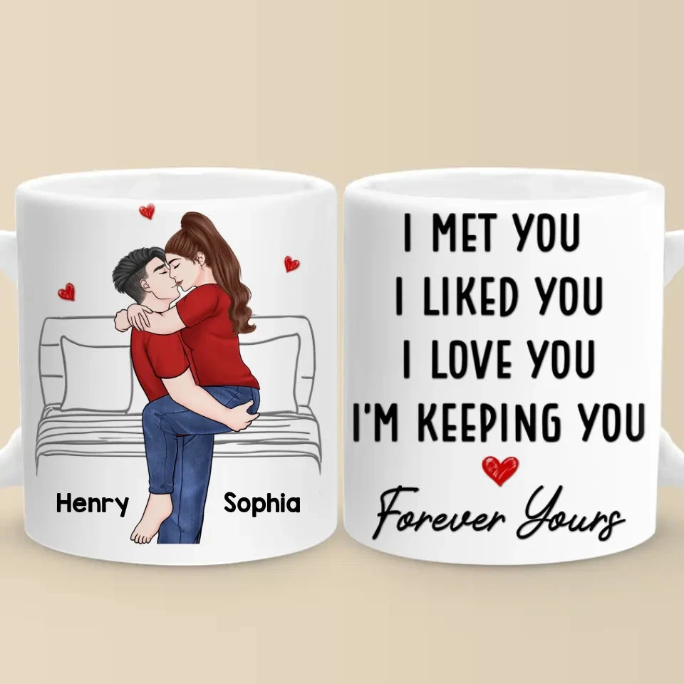 Every Heartbeat Whispers Your Name - Couple Personalized Custom Mug - Gift For Husband Wife, Anniversary 2 Every Heartbeat Whispers Your Name - Couple Personalized Custom Mug - Gift For Husband Wife, Anniversary - Image 2