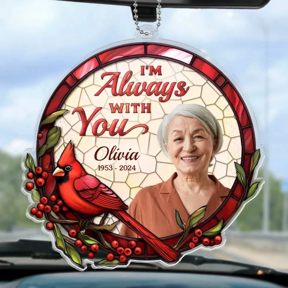 Custom Photo Loving You Forever - Memorial Personalized Custom Car Ornament - Acrylic Custom Shaped - Sympathy Gift For Family Members 2 Custom Photo Loving You Forever - Memorial Personalized Custom Car Ornament - Acrylic Custom Shaped - Sympathy Gift For Family Members - Image 2