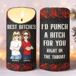Always Ready To Defend You - Bestie Personalized Custom LED Candle - Gift For Best Friends, BFF, Sisters