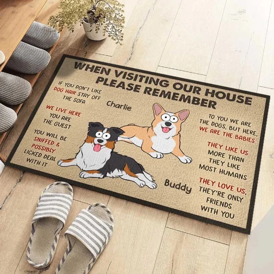 Dogs Make The Best Housemates - Dog Personalized Custom Home Decor Decorative Mat - House Warming Gift For Pet Owners, Pet Lovers 3 Dogs Make The Best Housemates - Dog Personalized Custom Home Decor Decorative Mat - House Warming Gift For Pet Owners, Pet Lovers - Image 3