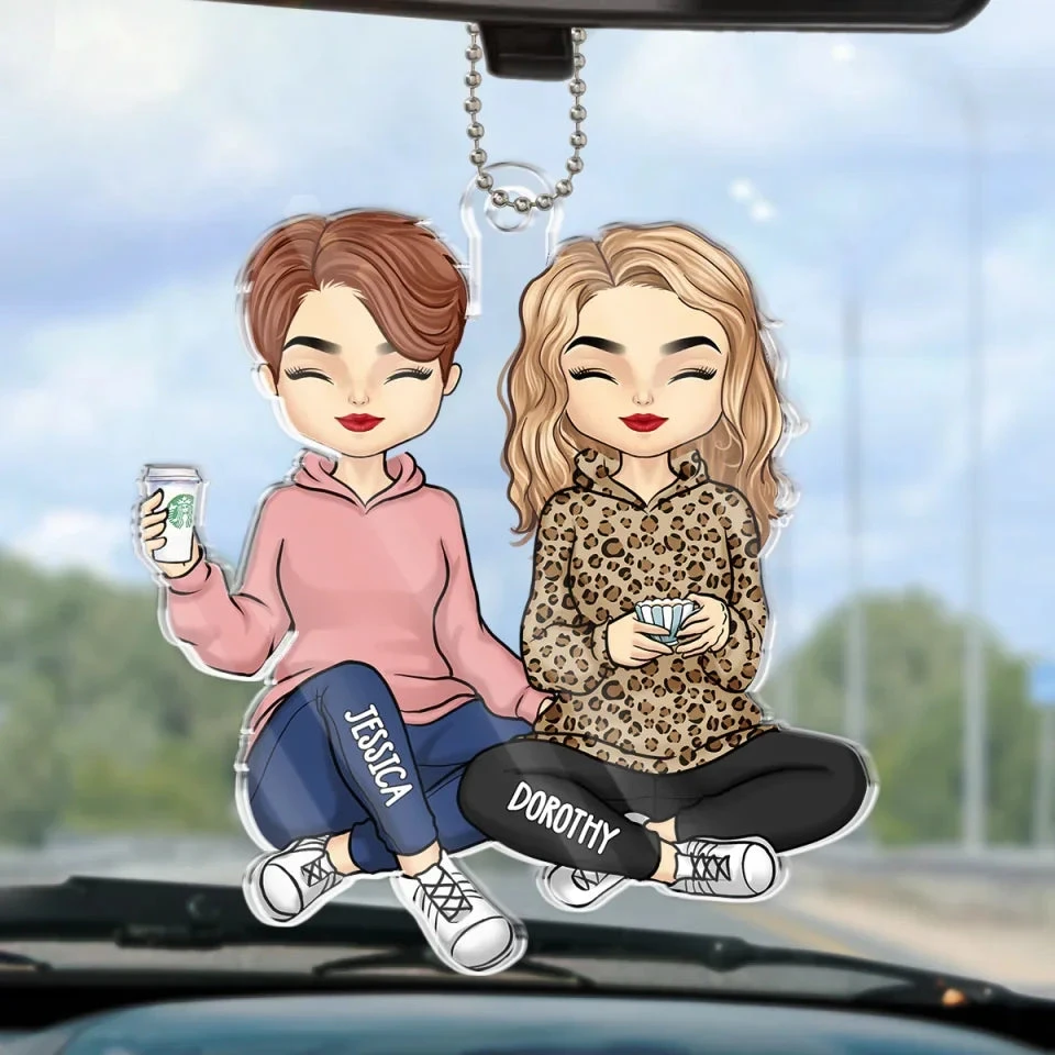 Forever Grateful For You - Bestie Personalized Custom Car Ornament - Acrylic Custom Shaped - Gift For Best Friends, BFF, Sisters 1 Forever Grateful For You - Bestie Personalized Custom Car Ornament - Acrylic Custom Shaped - Gift For Best Friends, BFF, Sisters