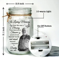 Custom Photo Loved Deeply, Missed Dearly - Memorial Personalized Custom Mason Jar Light - Sympathy Gift For Family Members 9 Custom Photo Loved Deeply, Missed Dearly - Memorial Personalized Custom Mason Jar Light - Sympathy Gift For Family Members -Pawfect House Store 675b7f3fd32c0
