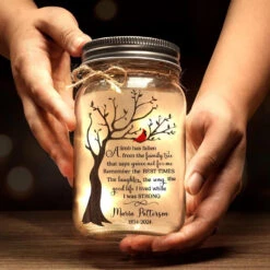 A Life Beautifully Lived, A Heart Deeply Loved - Memorial Personalized Custom Mason Jar Light - Sympathy Gift For Family Members -Pawfect House Store 675b8bf069bb7