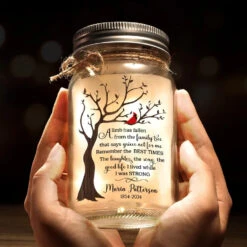 A Life Beautifully Lived, A Heart Deeply Loved - Memorial Personalized Custom Mason Jar Light - Sympathy Gift For Family Members -Pawfect House Store 675b8bfa96573