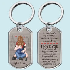 A Keychain To Remind You, I Love You - Couple Personalized Custom Keychain - Upload Image, Christmas Gift For Husband Wife, Anniversary