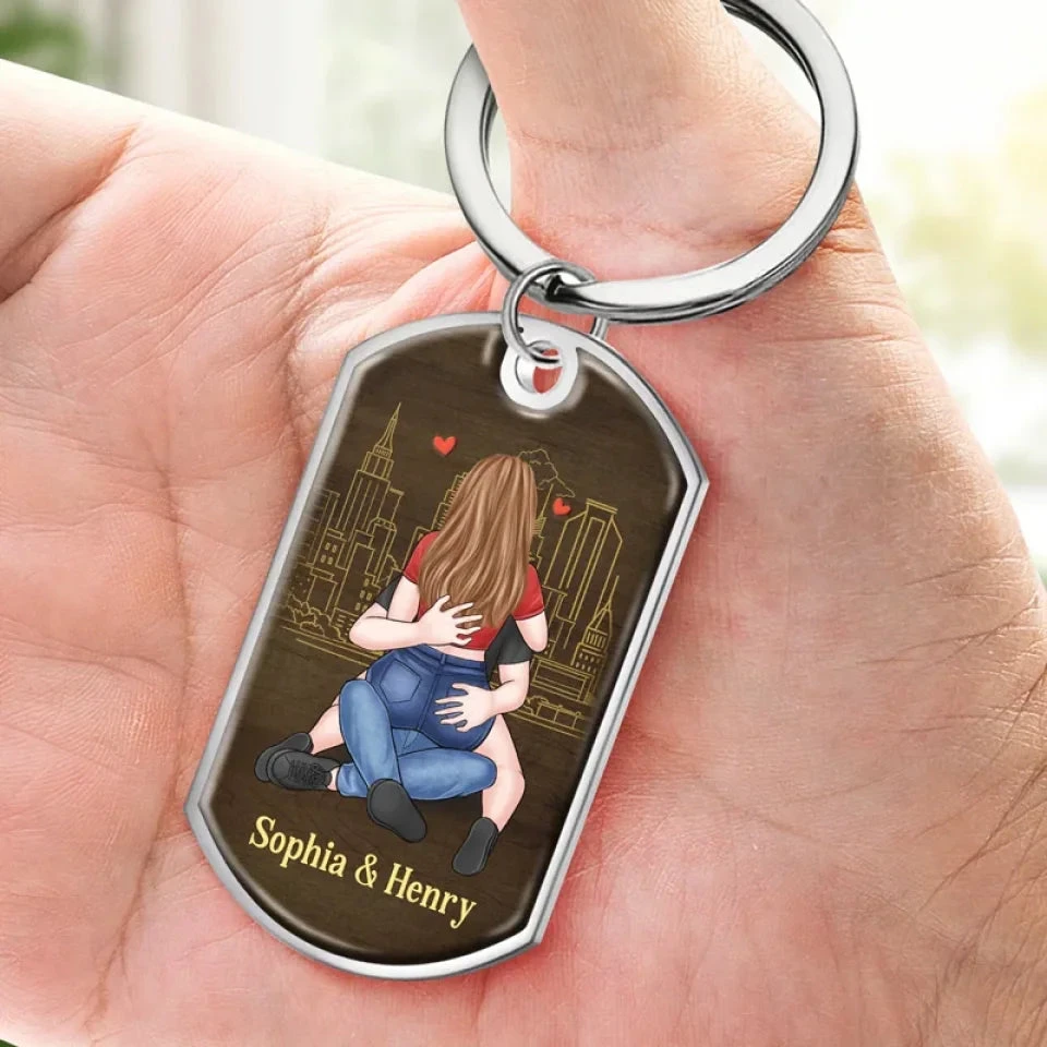 A Hug From You Feels Like Home - Couple Personalized Custom Keychain - Christmas Gift For Husband Wife, Anniversary 3 A Hug From You Feels Like Home - Couple Personalized Custom Keychain - Christmas Gift For Husband Wife, Anniversary - Image 3