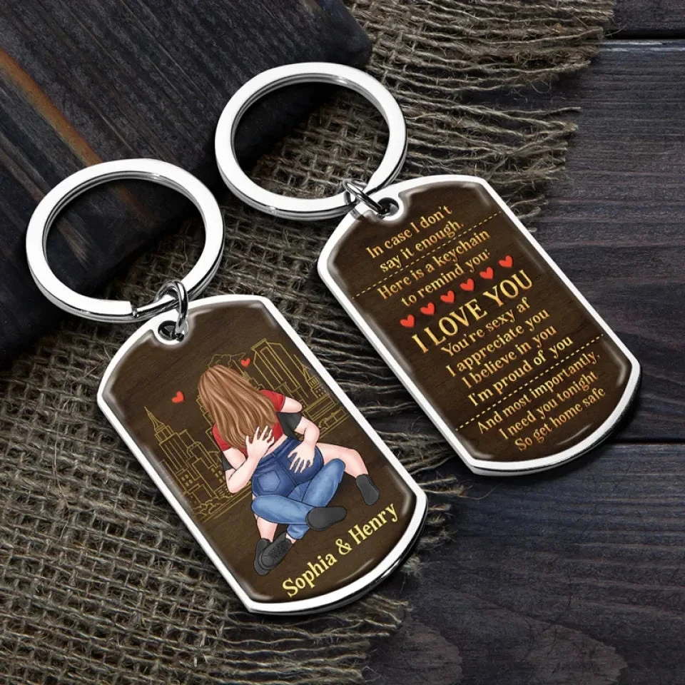 A Hug From You Feels Like Home - Couple Personalized Custom Keychain - Christmas Gift For Husband Wife, Anniversary 4 A Hug From You Feels Like Home - Couple Personalized Custom Keychain - Christmas Gift For Husband Wife, Anniversary - Image 4