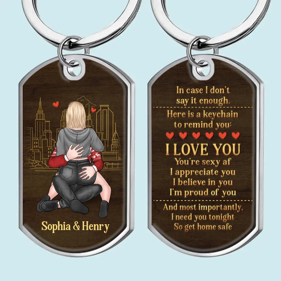 A Hug From You Feels Like Home - Couple Personalized Custom Keychain - Christmas Gift For Husband Wife, Anniversary 2 A Hug From You Feels Like Home - Couple Personalized Custom Keychain - Christmas Gift For Husband Wife, Anniversary - Image 2