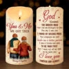 I Want All Of My Last To Be With You - Couple Personalized Custom LED Candle - Gift For Husband Wife, Anniversary