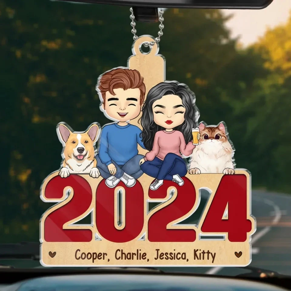 Dogs Have Owners, Cats Have Staff - Dog & Cat Personalized Custom Car Ornament - Acrylic Custom Shaped - Gift For Pet Owners, Pet Lovers 1 Dogs Have Owners, Cats Have Staff - Dog & Cat Personalized Custom Car Ornament - Acrylic Custom Shaped - Gift For Pet Owners, Pet Lovers