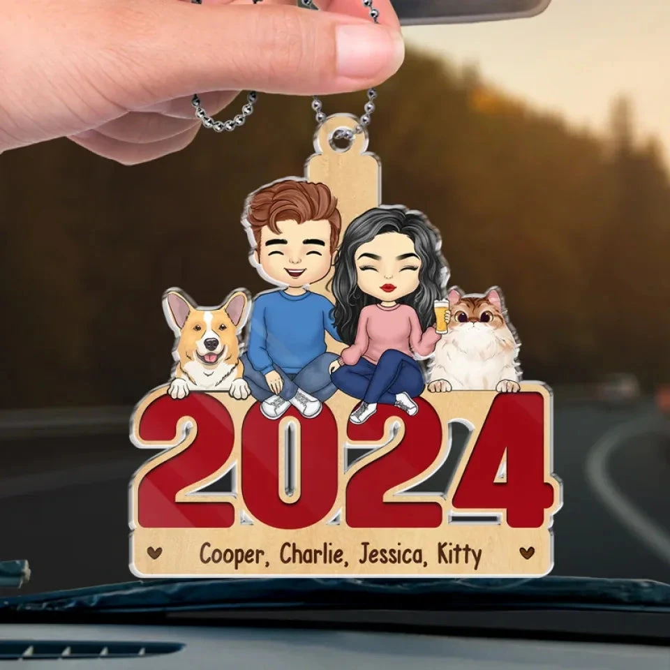 Dogs Have Owners, Cats Have Staff - Dog & Cat Personalized Custom Car Ornament - Acrylic Custom Shaped - Gift For Pet Owners, Pet Lovers 4 Dogs Have Owners, Cats Have Staff - Dog & Cat Personalized Custom Car Ornament - Acrylic Custom Shaped - Gift For Pet Owners, Pet Lovers - Image 4