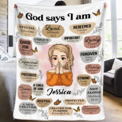 God Says You Are Self-Love Affirmations - Friend Personalized Custom Blanket - Gift For Best Friends, Family Members, Coworkers, Yourself 11 God Says You Are Self-Love Affirmations - Friend Personalized Custom Blanket - Gift For Best Friends, Family Members, Coworkers, Yourself -Pawfect House Store 675bd7b9b432b