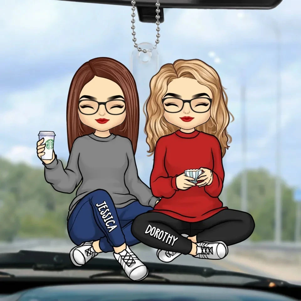 Forever Grateful For You - Bestie Personalized Custom Car Ornament - Acrylic Custom Shaped - Gift For Best Friends, BFF, Sisters 2 Forever Grateful For You - Bestie Personalized Custom Car Ornament - Acrylic Custom Shaped - Gift For Best Friends, BFF, Sisters - Image 2