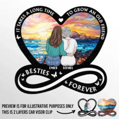 Friendship Is The Strongest Foundation - Bestie Personalized Custom Car Visor Clip - Gift For Best Friends, BFF, Sisters 5 Friendship Is The Strongest Foundation - Bestie Personalized Custom Car Visor Clip - Gift For Best Friends, BFF, Sisters -Pawfect House Store 675be7cc7f02a