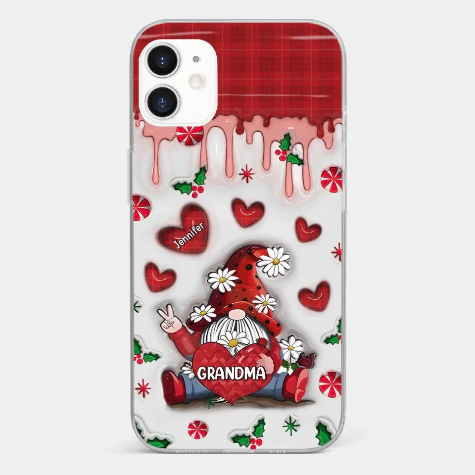 Gnome One Loves Like Grandma - Family Personalized Custom 3D Inflated Effect Printed Clear Phone Case - Christmas Gift For Grandma 6 Gnome One Loves Like Grandma - Family Personalized Custom 3D Inflated Effect Printed Clear Phone Case - Christmas Gift For Grandma - Image 6