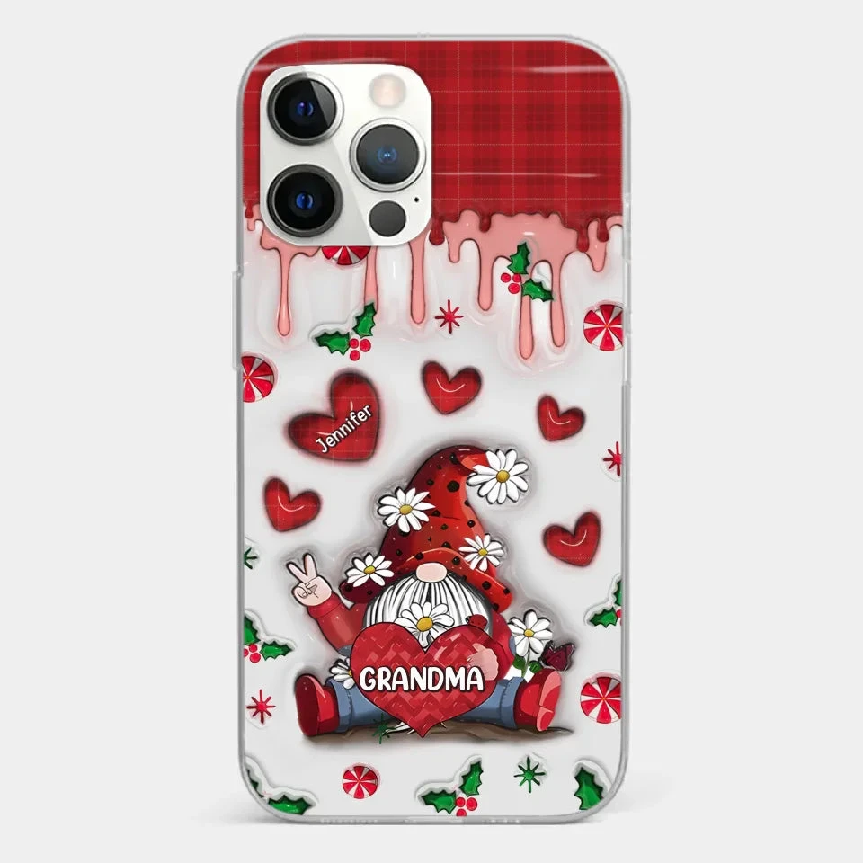 Gnome One Loves Like Grandma - Family Personalized Custom 3D Inflated Effect Printed Clear Phone Case - Christmas Gift For Grandma 16 Gnome One Loves Like Grandma - Family Personalized Custom 3D Inflated Effect Printed Clear Phone Case - Christmas Gift For Grandma - Image 16