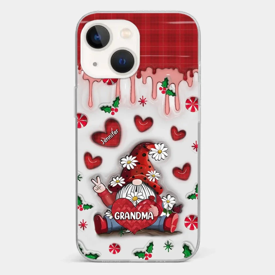Gnome One Loves Like Grandma - Family Personalized Custom 3D Inflated Effect Printed Clear Phone Case - Christmas Gift For Grandma 17 Gnome One Loves Like Grandma - Family Personalized Custom 3D Inflated Effect Printed Clear Phone Case - Christmas Gift For Grandma - Image 17