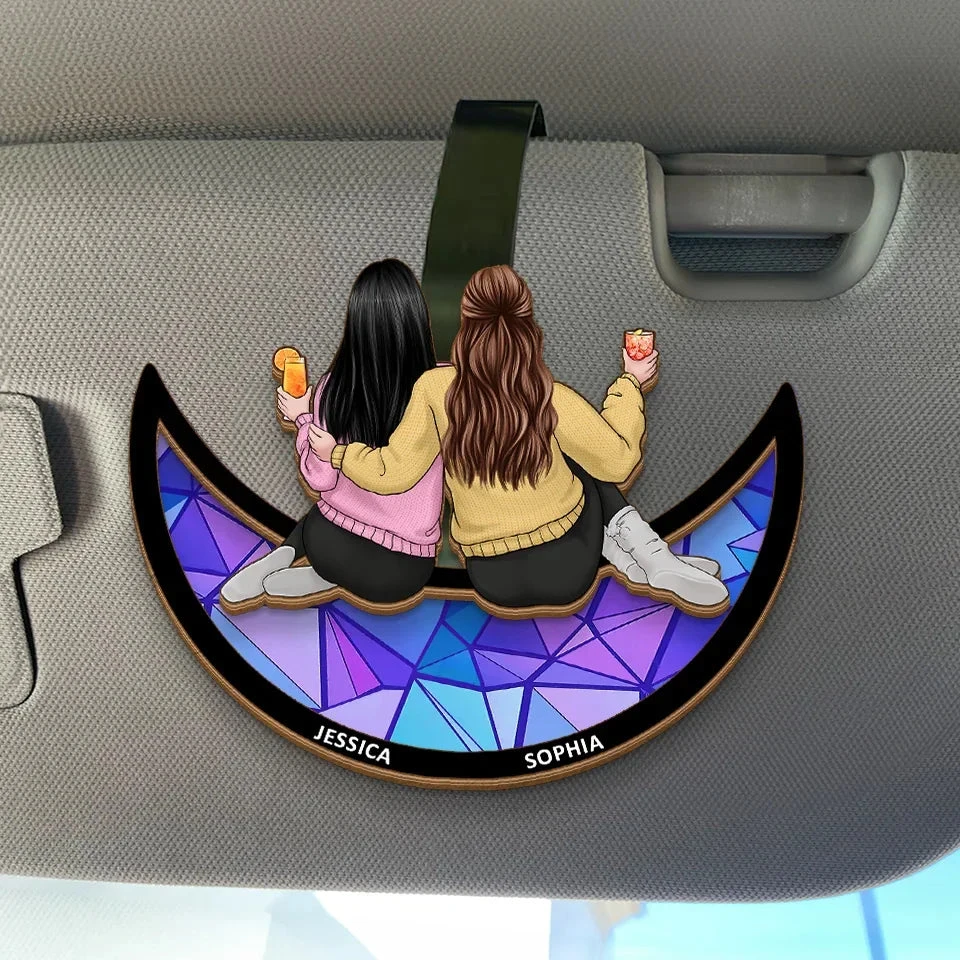 Friends Who Slay - Bestie Personalized Custom Car Visor Clip - Gift For Best Friends, BFF, Sisters 1 Friends Who Slay - Bestie Personalized Custom Car Visor Clip - Gift For Best Friends, BFF, Sisters