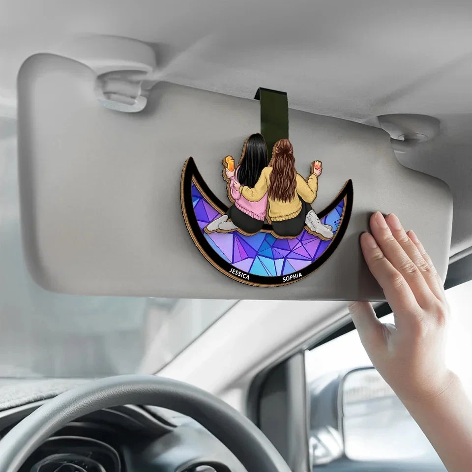 Friends Who Slay - Bestie Personalized Custom Car Visor Clip - Gift For Best Friends, BFF, Sisters 4 Friends Who Slay - Bestie Personalized Custom Car Visor Clip - Gift For Best Friends, BFF, Sisters - Image 4