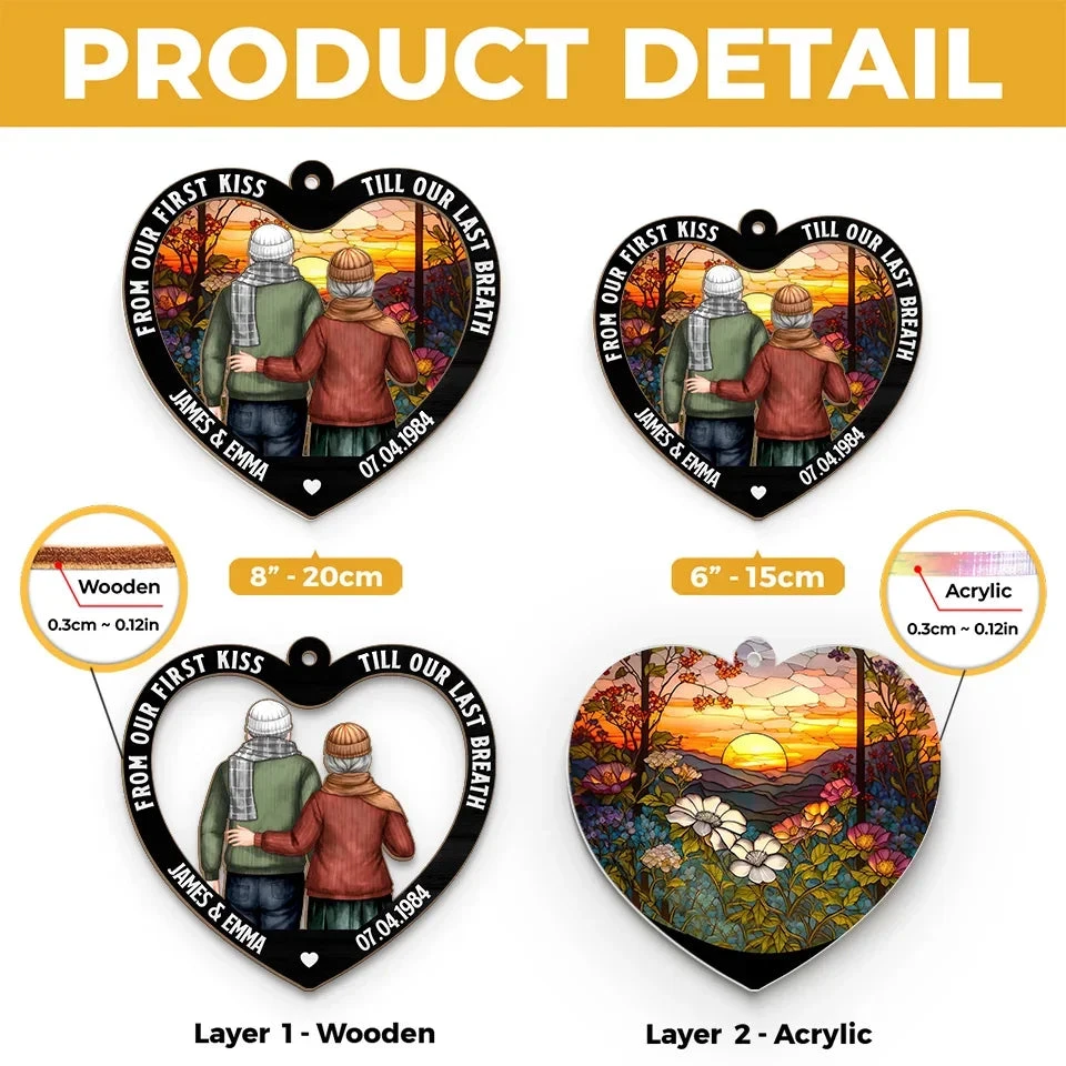 God Blessed The Broken Road - Couple Personalized Window Hanging Suncatcher Ornament - Gift For Husband Wife, Anniversary 5 God Blessed The Broken Road - Couple Personalized Window Hanging Suncatcher Ornament - Gift For Husband Wife, Anniversary - Image 5