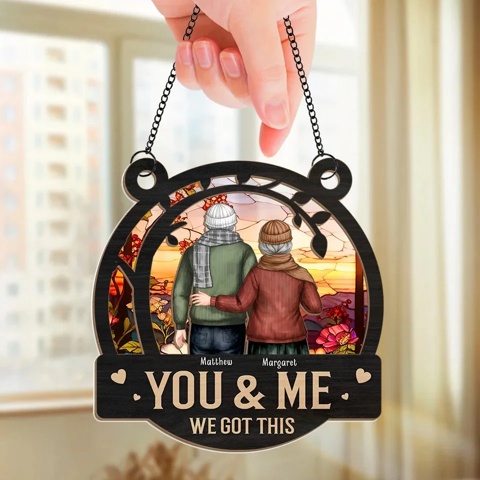 You And Me Together Forever - Couple Personalized Window Hanging Suncatcher Ornament - Gift For Husband Wife, Anniversary 3 You And Me Together Forever - Couple Personalized Window Hanging Suncatcher Ornament - Gift For Husband Wife, Anniversary - Image 3