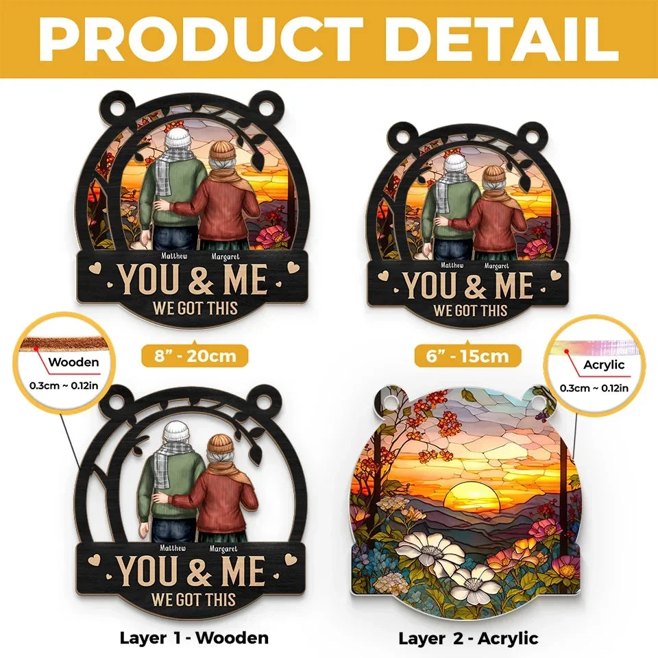 You And Me Together Forever - Couple Personalized Window Hanging Suncatcher Ornament - Gift For Husband Wife, Anniversary 5 You And Me Together Forever - Couple Personalized Window Hanging Suncatcher Ornament - Gift For Husband Wife, Anniversary - Image 5