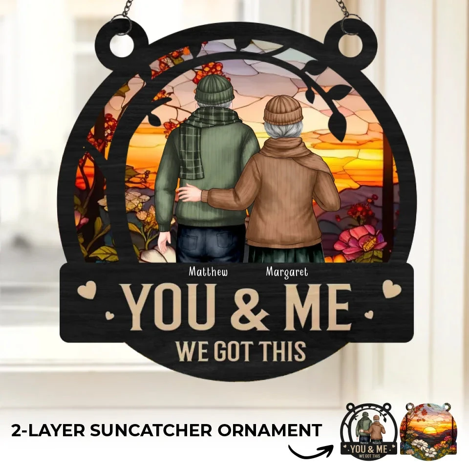 You And Me Together Forever - Couple Personalized Window Hanging Suncatcher Ornament - Gift For Husband Wife, Anniversary 2 You And Me Together Forever - Couple Personalized Window Hanging Suncatcher Ornament - Gift For Husband Wife, Anniversary - Image 2