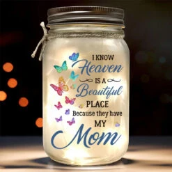 In Our Hearts, They Live Forever - Memorial Personalized Custom Mason Jar Light - Sympathy Gift For Family Members