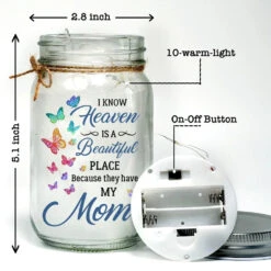 In Our Hearts, They Live Forever - Memorial Personalized Custom Mason Jar Light - Sympathy Gift For Family Members -Pawfect House Store 675cde8fb0ee3