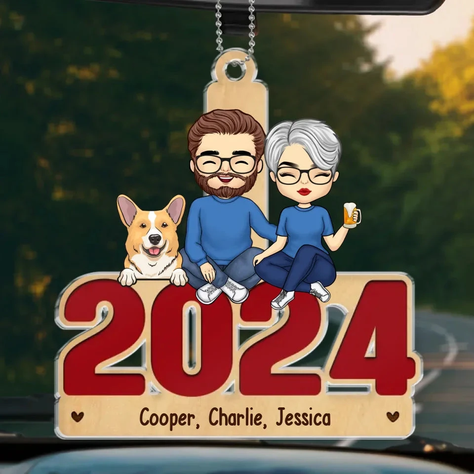 Dogs Have Owners, Cats Have Staff - Dog & Cat Personalized Custom Car Ornament - Acrylic Custom Shaped - Gift For Pet Owners, Pet Lovers 2 Dogs Have Owners, Cats Have Staff - Dog & Cat Personalized Custom Car Ornament - Acrylic Custom Shaped - Gift For Pet Owners, Pet Lovers - Image 2