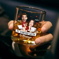 Custom Photo It Started With A Message - Couple Personalized Custom Whiskey Glass - Gift For Husband Wife, Anniversary 7 Custom Photo It Started With A Message - Couple Personalized Custom Whiskey Glass - Gift For Husband Wife, Anniversary -Pawfect House Store 675d1b5caa3e3