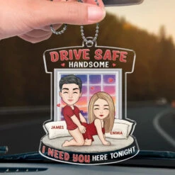 Road Trippin - Couple Personalized Custom Car Ornament - Acrylic Custom Shaped - Gift For Husband Wife, Anniversary -Pawfect House Store 675d2494424b1