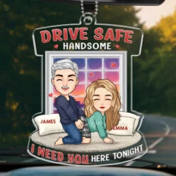 Road Trippin - Couple Personalized Custom Car Ornament - Acrylic Custom Shaped - Gift For Husband Wife, Anniversary -Pawfect House Store 675d25271eca0