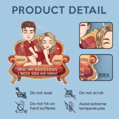 Come Home Safe, Darling - Couple Personalized Custom Car Ornament - Acrylic Custom Shaped - Gift For Husband Wife, Anniversary -Pawfect House Store 675f91a077f31