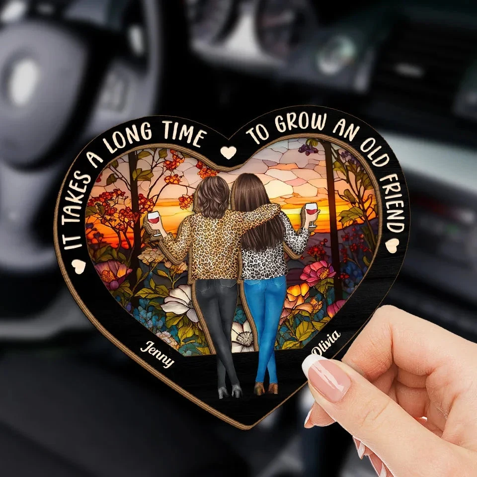 It Takes A Long Time To Grow An Old Friend - Bestie Personalized Custom Car Visor Clip - Gift For Best Friends, BFF, Sisters 3 It Takes A Long Time To Grow An Old Friend - Bestie Personalized Custom Car Visor Clip - Gift For Best Friends, BFF, Sisters - Image 3