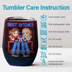 Partners In Adventure - Bestie Personalized Custom Wine Tumbler - Gift For Best Friends, BFF, Sisters -Pawfect House Store 675f938ccb43d