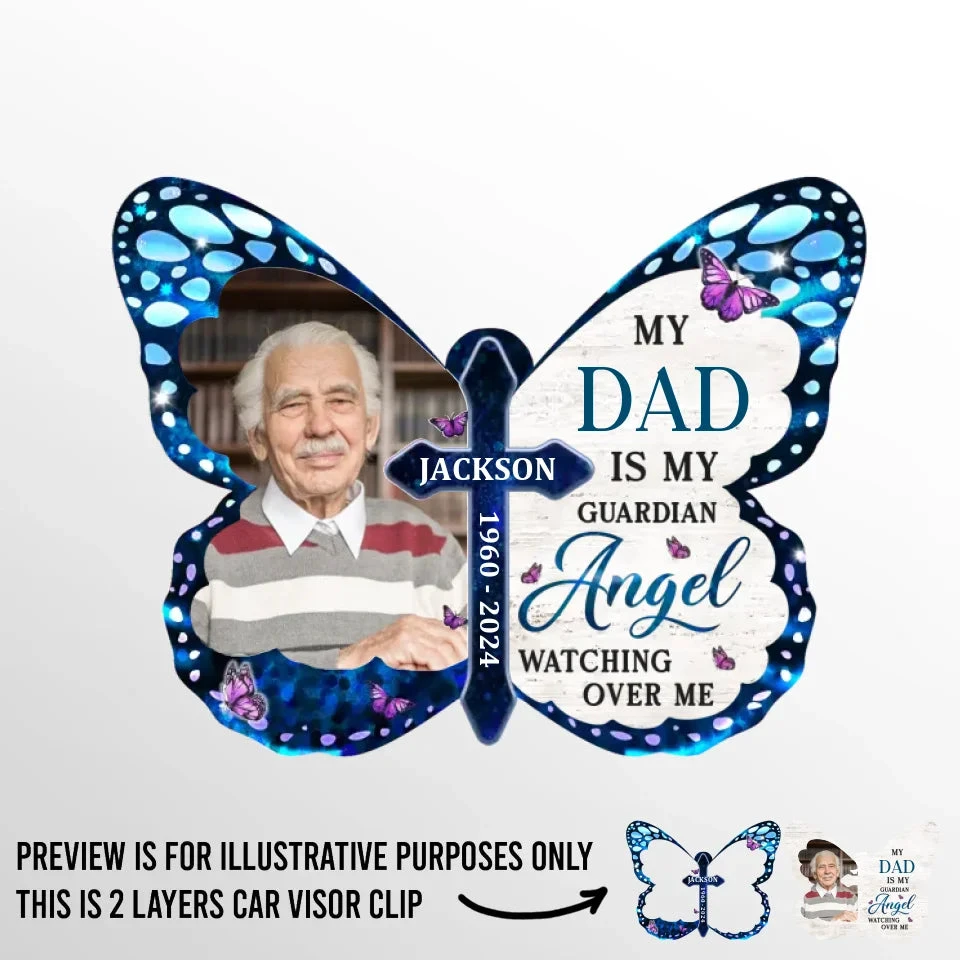 Custom Photo You’ll Always Be Our Guiding Star - Memorial Personalized Custom Car Visor Clip - Sympathy Gift For Family Members 2 Custom Photo You’ll Always Be Our Guiding Star - Memorial Personalized Custom Car Visor Clip - Sympathy Gift For Family Members - Image 2