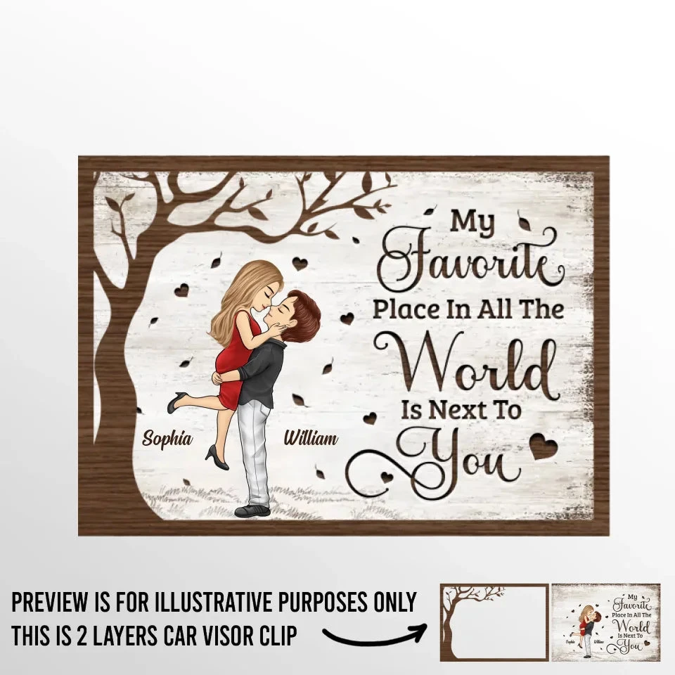 You Are My Sunshine On The Cloudiest Days - Couple Personalized Custom Car Visor Clip - Gift For Husband Wife, Anniversary 2 You Are My Sunshine On The Cloudiest Days - Couple Personalized Custom Car Visor Clip - Gift For Husband Wife, Anniversary - Image 2